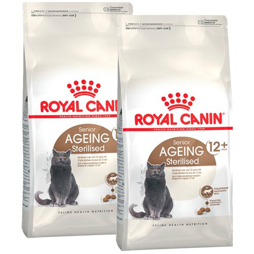 фото ROYAL CANIN AGEING STERILISED 12+ для пожилых кастрированных котов и стерилизованных кошек старше 12 лет (2 + 2 кг)