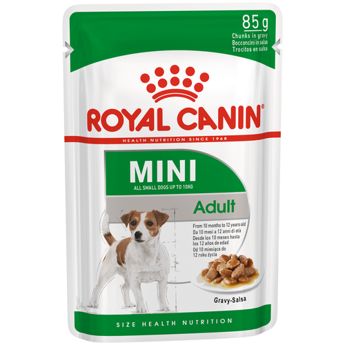 фото Влажный корм для собак Royal Canin Mini Adult Pouch 1 уп. х 2 шт. х 85 г (для мелких пород)