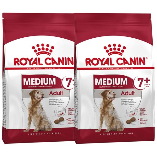 фото Сухой корм Royal Canin Medium Adult 7+ для собак средних размеров старше 7 лет 1 уп. х 2 шт. х 15000 г (для средних пород)