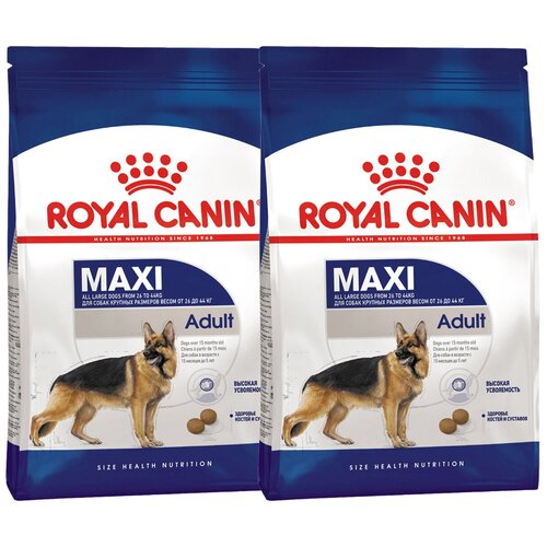 фото Сухой корм Royal Canin Maxi Adult для собак крупных размеров от 15 месяцев до 5 лет 1 уп. х 2 шт. х 15000 г (для крупных пород)