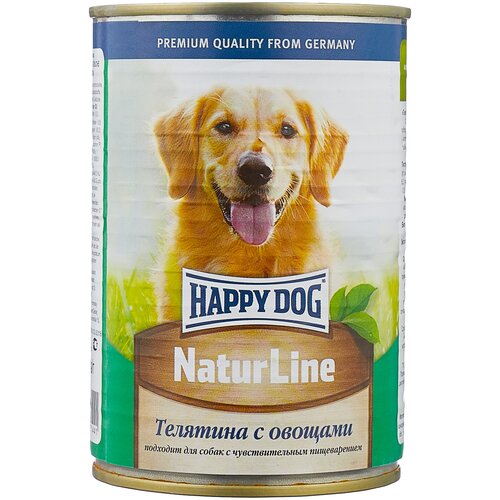 фото Влажный корм для собак Happy Dog NaturLine, телятина, с овощами 1 уп. х 1 шт. х 970 г