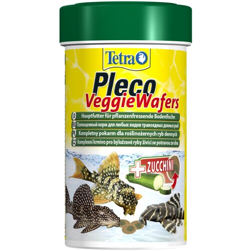 фото Сухой корм  для  рыб Tetra Pleco Veggie Wafers, 100 мл, 42 г2 шт. в уп.