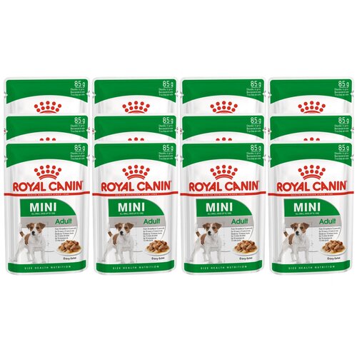 фото Влажный корм для собак Royal Canin Mini Adult Pouch 1 уп. х 12 шт. х 85 г