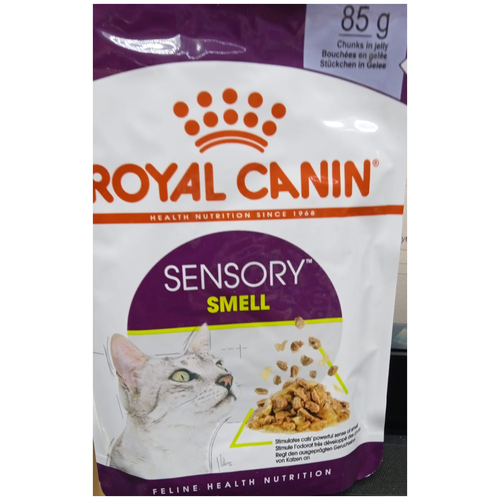 фото Влажный корм для кошек Royal Canin Sensory Smell (сенсори запах), стимулирующий обонятельные рецепторы , кусочки в желе, пауч 85 г х 12 шт