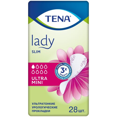 фото Урологические прокладки ТЕНА Lady Slim Ultra Mini, S, 28 шт.