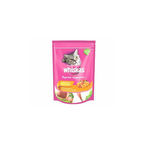 фото Сухой корм Whiskas для кошек подушечки с паштетом ассорти с курицей и индейкой 800г