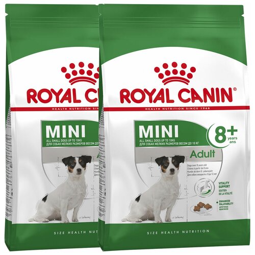 фото ROYAL CANIN MINI ADULT 8+ для пожилых собак маленьких пород старше 8 лет (2 + 2 кг)