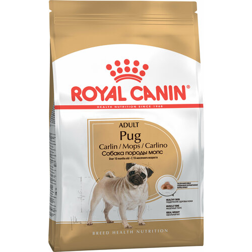 фото ROYAL CANIN PUG ADULT 1,5 кг сухой корм для собак породы Мопс от 10 месяцев 3 шт