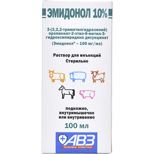 фото Раствор АВЗ Эмидонол 10%, 100 мл, 100 г, 1уп.