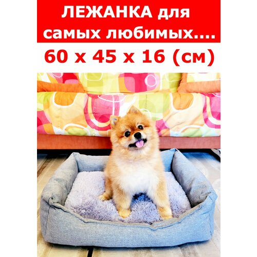 фото Лежанка для собак и кошек средних и мелких пород, размер 60х45 (см)