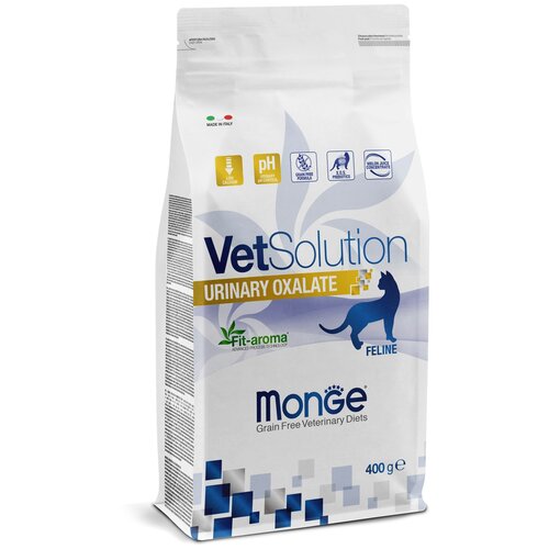 фото Сухой корм для кошек Monge VetSolution Urinary Oxalate, для лечения МКБ, беззерновой 400 г