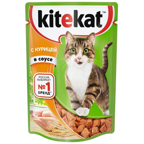 фото Влажный корм для кошек Kitekat курица 10 шт. х 85 г (кусочки в соусе)