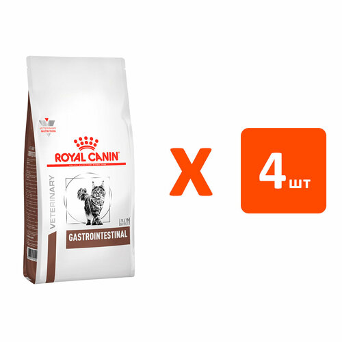 фото ROYAL CANIN GASTROINTESTINAL для взрослых кошек при заболеваниях желудочно-кишечного тракта 0,35 кг х 4 шт