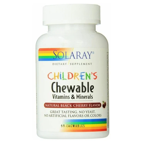 фото Таблетки Solaray Children's Vitamin & Minerals, 150 г, 250 мл, 60 шт.