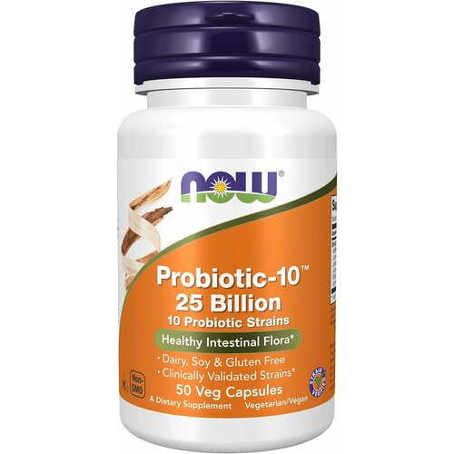 фото NOW Probiotic-10 25 Billion 50 капс / Нау Пробиотик-10 25 млрд 50 каапс