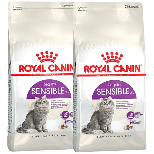 фото Сухой корм для кошек Royal Canin Sensible 33, с чувствительной пищеварительной системой 2 шт. х 400 г