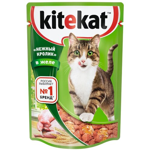 фото корм для кошек Kitekat кролик 2 шт. х 85 г (кусочки в желе)