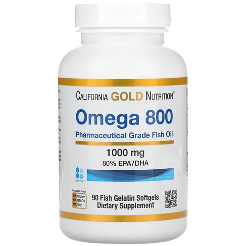 фото California Gold Nutrition Omega 800 Fish oil капс., 180 г, 90 шт.