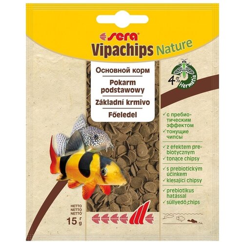 фото Сухой корм  для  рыб, ракообразных Sera Vipachips Natural, 10 мл, 15 г