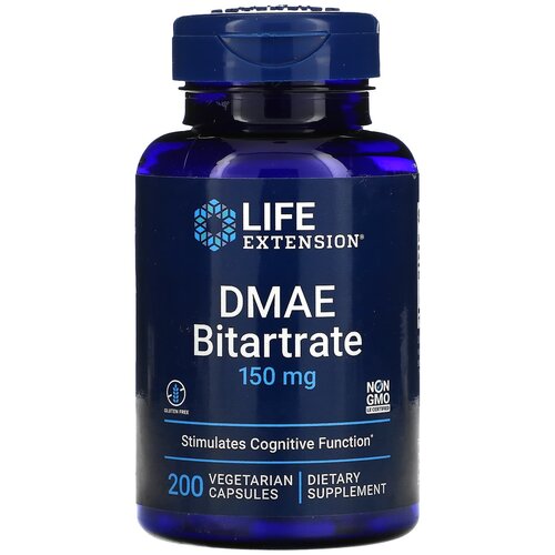 фото Капсулы Life Extension DMAE Bitartrate, 110 г, 150 мг, 200 шт.