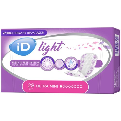 фото Урологические прокладки iD Light Ultra Mini, 80 х 120 см, 28 шт.