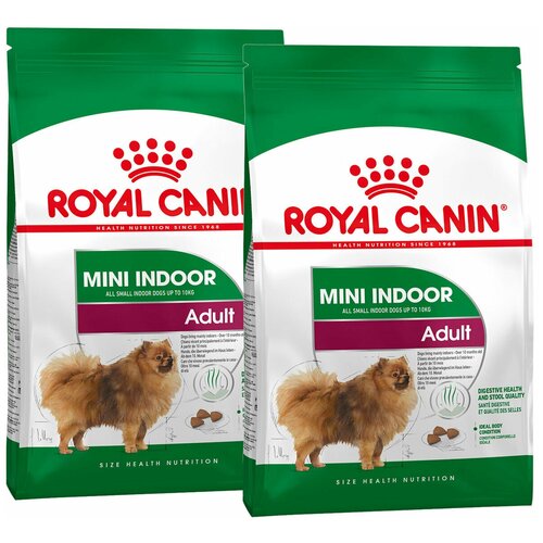 фото ROYAL CANIN MINI INDOOR LIFE ADULT для взрослых собак маленьких пород живущих дома (3 + 3 кг)