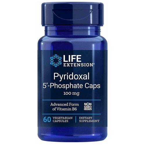 фото Life Extension, Pyridoxal 5'-Phosphate Caps, 100 mg, 60 Vegetarian Capsules