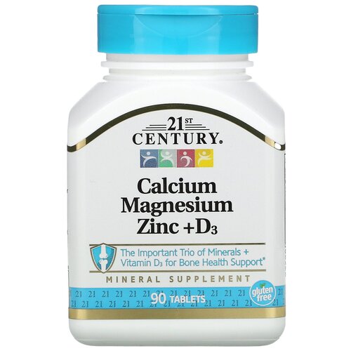 фото Calcium Magnesium Zinc + D3 таб., 160 мл, 100 г, 90 шт.