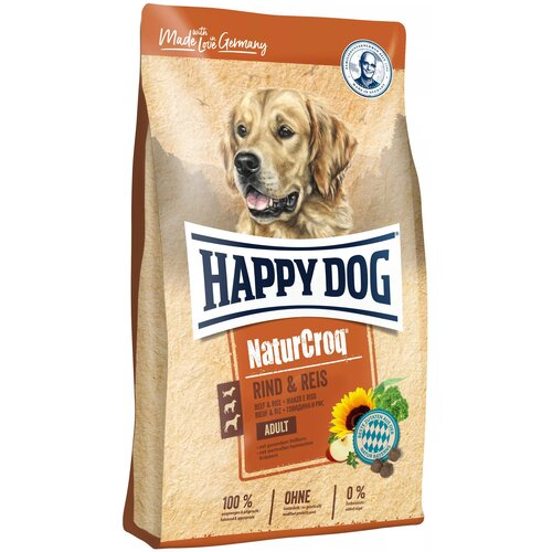 фото Сухой корм для собак Happy Dog NaturCroq, говядина, с рисом 1 уп. х 1 шт. х 15000 г