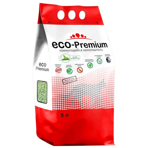 фото Комкующийся наполнитель ECO-Premium Green 129422, 5л, 1 шт.