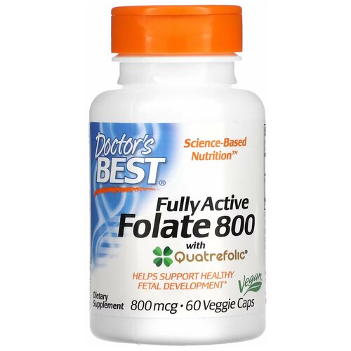 фото Doctor's Best Fully Active Folate 800 60 вегетарианских капсул