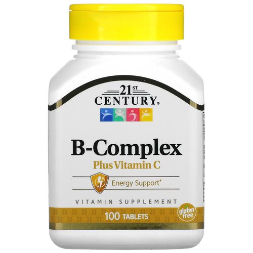 фото Таблетки 21st Century B-Complex Plus Vitamin C, 150 г, 100 шт.