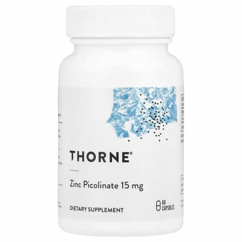 фото Thorne Research, Цинк пиколинат, Zinc Picolinate 15 mg, 60 капсул