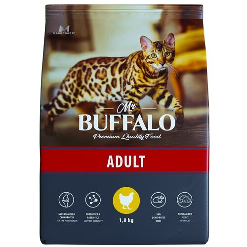 фото MR.BUFFALO ADULT 1,8 кг сухой корм для кошек курица