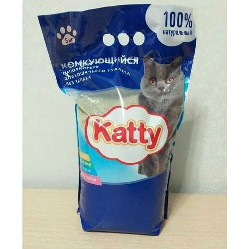 фото Наполнитель для кошачьего туалета Katty комкующийся 5 кг