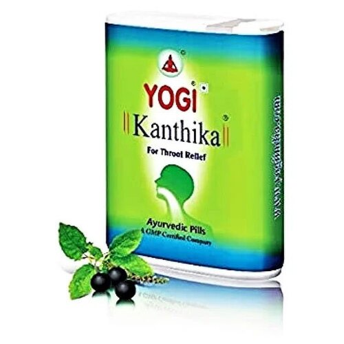 фото Йоги Кантика Йоги Аюрведа (Yogi Kanthika Yogi Ayurveda) от боли в горле и простуды, 70 гранул