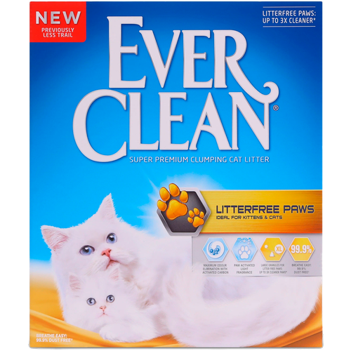 фото Комкующийся наполнитель Ever Clean Less Track/Less Trail/LitterFree Paws, 10л, 1 шт.