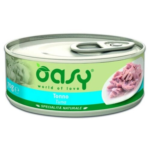 фото Oasy Wet cat Specialita Naturali Tuna дополнительное питание для кошек с тунцом в консервах - 70 г