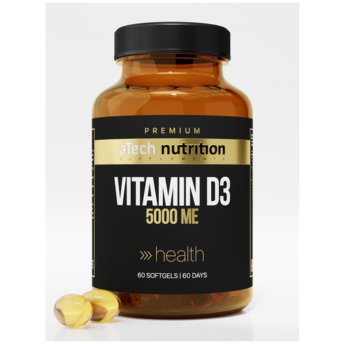 фото Premium Vitamin D3, 5000 МЕ, 0.7 г, 60 шт.