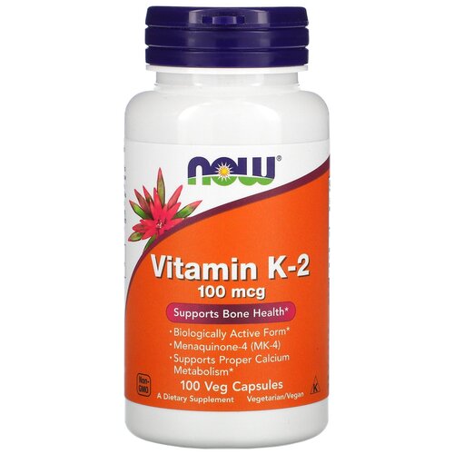 фото Капсулы NOW Vitamin K-2, 70 г, 100 мкг, 100 шт.