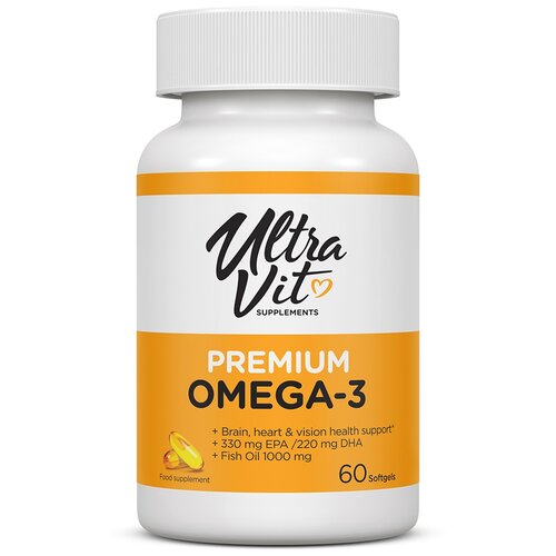 фото UltraVit Premium Omega-3 капс., 200 г, 60 шт.