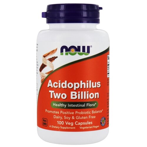 фото Капсулы NOW Acidophilus Two Billion, 340 г, 100 шт.