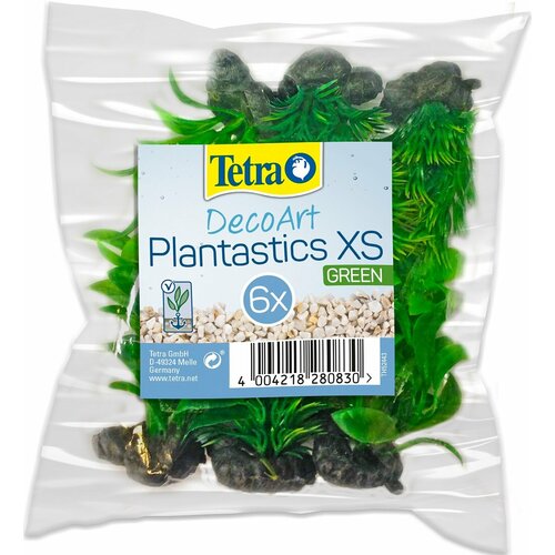 фото Растение для аквариума пластиковое мини зеленое Tetra DecoArt Plant XS Green Refill 6 см уп. 6 шт (1 уп)