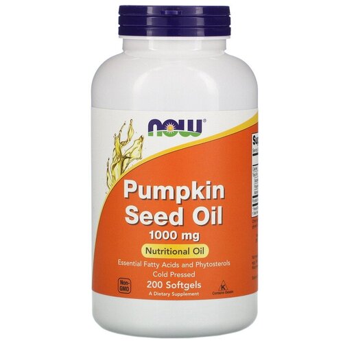 фото Капсулы NOW Pumpkin Seed Oil 1000 мг, 420 г, 1000 мг, 200 шт.