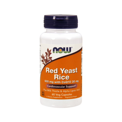 фото Капсулы NOW Red Yeast Rice 600 мг + Q10 30 мг, 100 г, 60 шт.