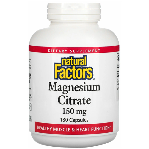 фото Natural Factors Magnesium Citrate капс., 150 мг, 290 г, 180 шт.