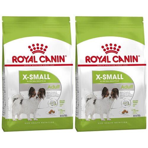 фото Сухой корм для собак Royal Canin X-Small Adult 1 уп. х 2 шт. х 500 г (для мелких и карликовых пород)