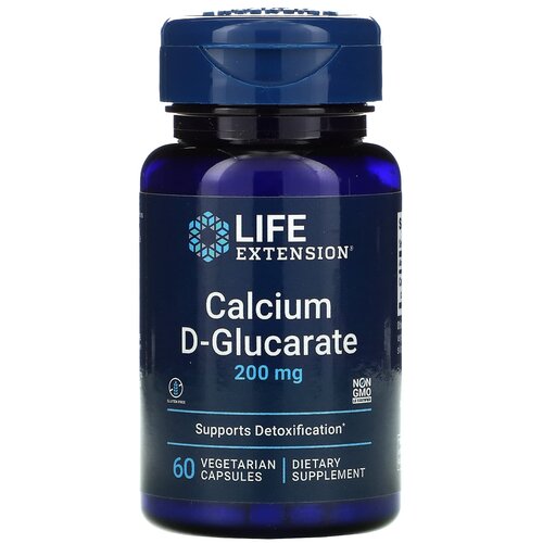 фото Капсулы Life Extension Calcium D-Glucarate, 50 г, 100 мл, 200 мг, 60 шт.