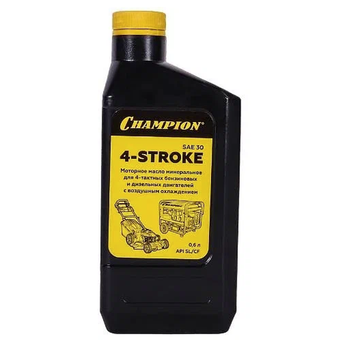 Масло для садовой техники CHAMPION 4-Stroke SAE 30, 0.6 л фото