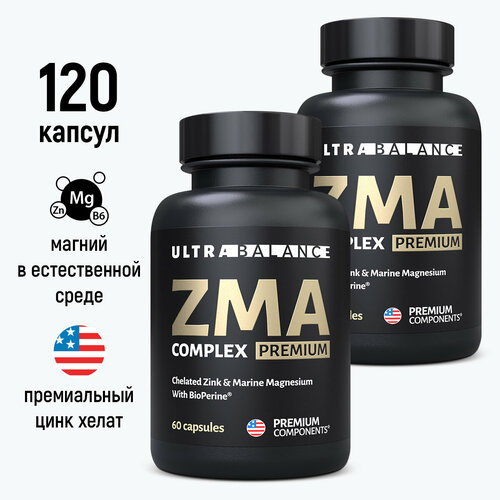 фото ZMA бустер тестостерона, витамины 120 капсул